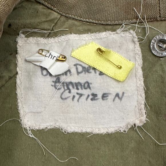 Vintage Militaires Equipment Jacket L Euro Army Military Trench Distressed WW2 - Picture 8 of 11